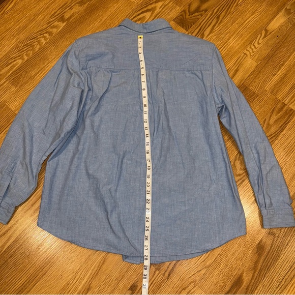 Karen Scott‎ Chambray Halloween Button Up Shirt 100% Cotton Sz XL - Picture 5 of 7